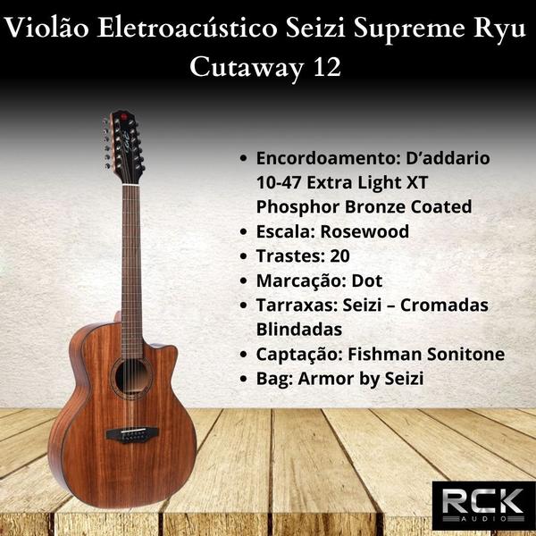 Imagem de Violão Eletroacústico Seizi Supreme Ryu Cutaway 12