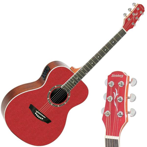 Imagem de Violão Eletroacustico Striberg CO40 Vermelho 6 Cordas