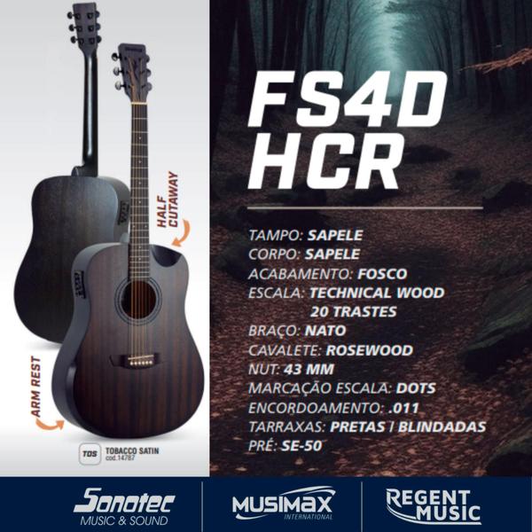 Imagem de Violão Eletroacustico Strinberg Forest FS4D HCR Tabaco Satin c/ Half Cutaway