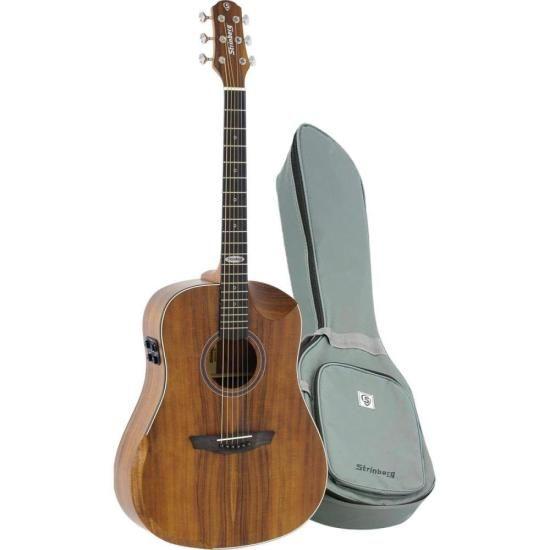 Imagem de Violão Eletroacústico Strinberg SD301HCR Folk Koa Satin Com Bag