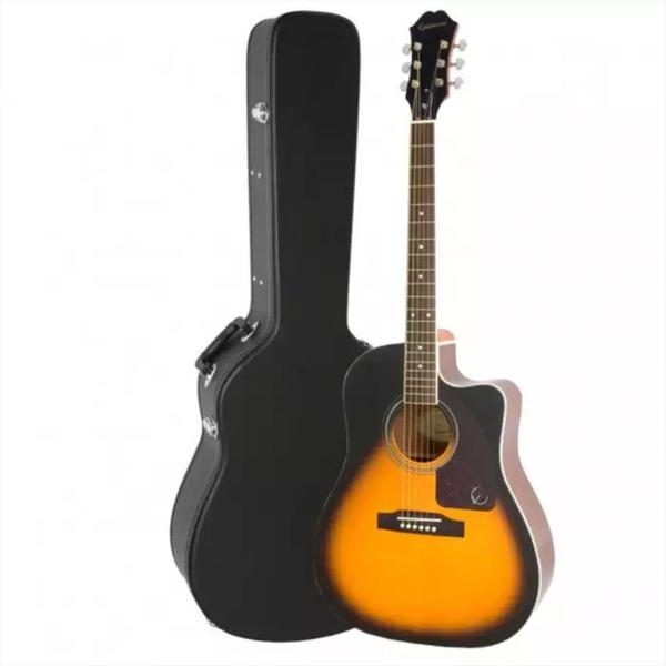 Imagem de Violao epiphone eletroacustico aco aj210ce case sunburst