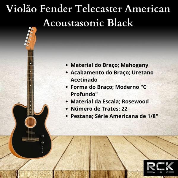 Imagem de Violão Fender Telecaster American Acoustasonic Black