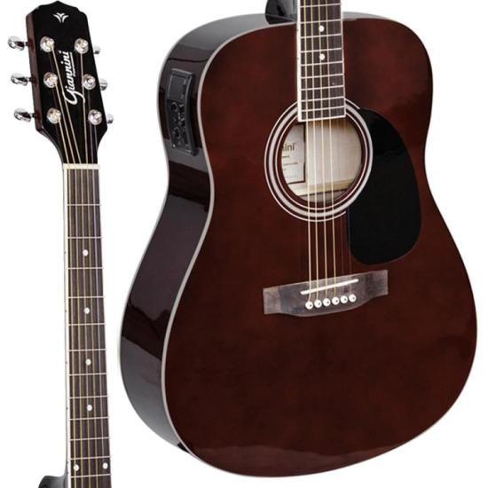 Imagem de Violão Giannini GD1 EQ Eletroacústico Dreadnought Translucent Dark Wine