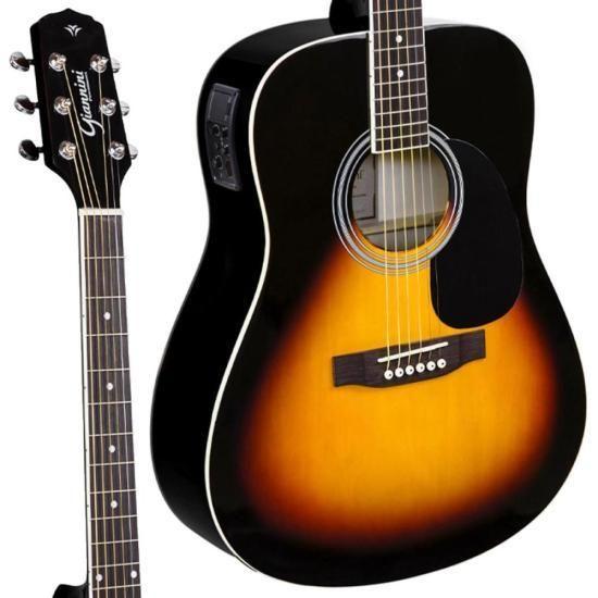 Imagem de Violão Giannini GD1 EQ Eletroacústico Dreadnought Vintage Sunburst Satin F002