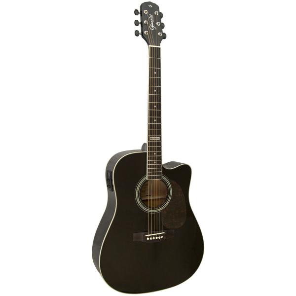 Imagem de Violao giannini gf-1d ceq folk cut eletro black