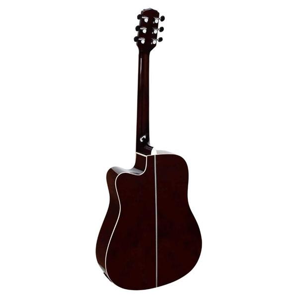 Imagem de Violao giannini gf-1d ceq tdw folk cutaway eletroacustico trans dark wine