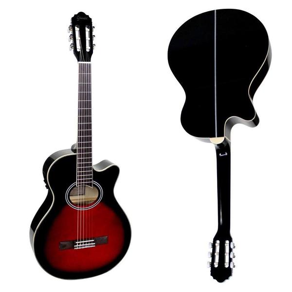 Imagem de Violão Giannini Nylon Elétrico GNF-1D CEQ BRB