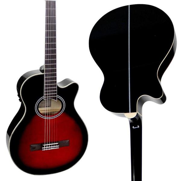 Imagem de Violão Giannini Nylon Elétrico GNF-1D CEQ BRB