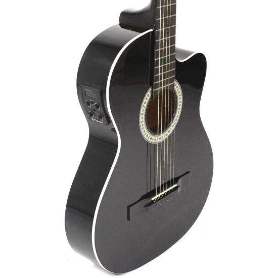 Imagem de Violão Giannini SF14 CEQ Eletroacústico Aço Preto