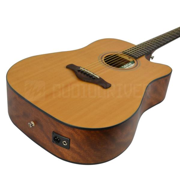 Imagem de Violão Ibanez Tampo Sólido AW 65ECE LG Folk Elétrico Aço Dreadnought Eletroacústico Natural Fosco