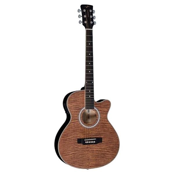 Imagem de Violão Mini Jumbo Elétrico Vogga VCE330 MF (Mahogany Flamed)