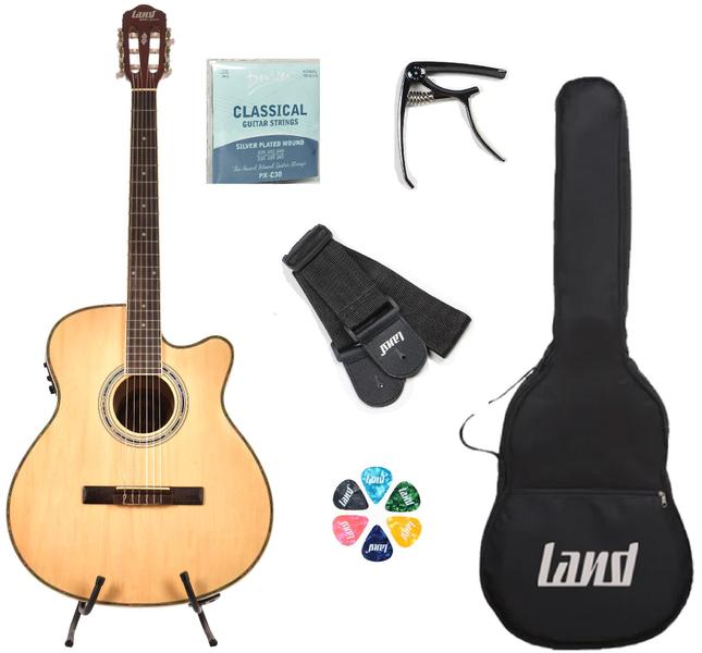 Imagem de Violão natural nylon lw-n-40e+capotraste pba07+acessórios