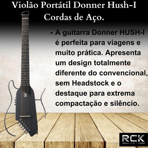 Imagem de Violão Portátil Donner Hush-I Cordas de Aço