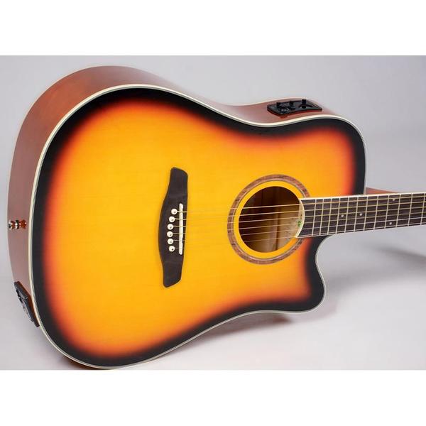 Imagem de Violão Strinberg London LE30C Folk Sunburst Brilhante Elétrico Aço Euro Series