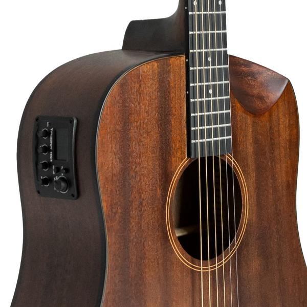 Imagem de Violão Tagima New England Gran Reserva DKMOP Dark Mahogany Open Pore - Half Cutway