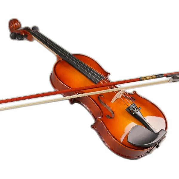 Imagem de Violino 4/4 Iniciantes Alta Qualidade Regulagem Cavalete Estandarte Alma Harmonia Ideal Ressonância Acabamento De Luxo