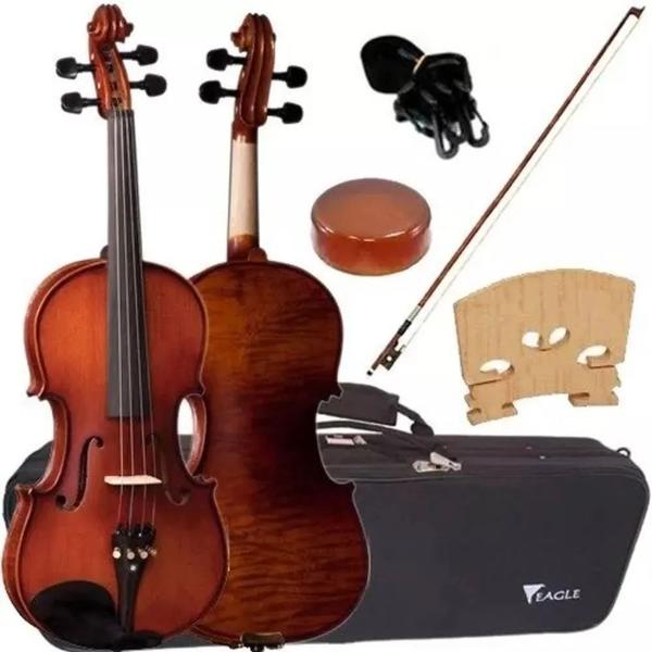 Imagem de Violino Eagle Completo Profissional 4/4 + Case Luxo Ve244