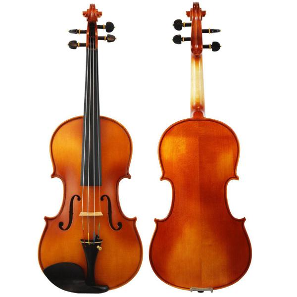 Imagem de Violino Orquezz Intermediário Strad 4/4 - Madeira Maciça - Ébano - Arco Natural - Estojo Gota