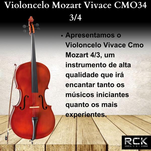 Imagem de Violoncelo Mozart Vivace CMO34 3/4