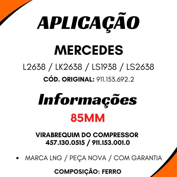 Imagem de Virabrequim Compressor Ar Mbb L2638/ Lk2638/ Ls1938/ Ls2638/ O400/ O400rsd