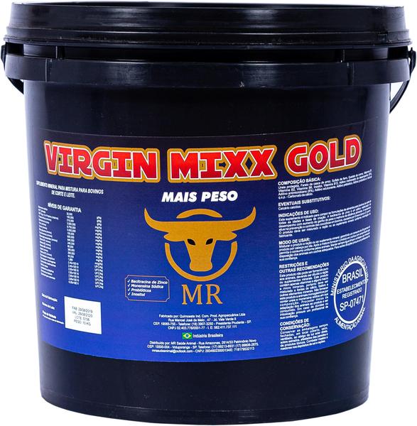 Imagem de Virgin Mixx Gold Mais Peso, Monensina + Bacit. De Zinco 20Kg