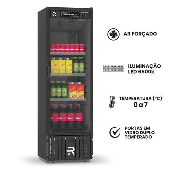 Imagem de Visa Cooler Multiuso Vcm400pvpp 400 Litros Todo Preto 220V Refrimate