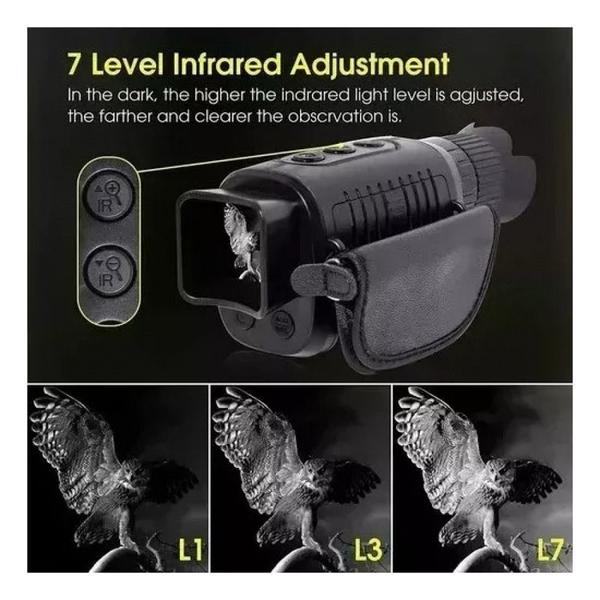 Imagem de Visão noturna: monocular, zoom 5X, alcance de 300 m com LED infravermelho