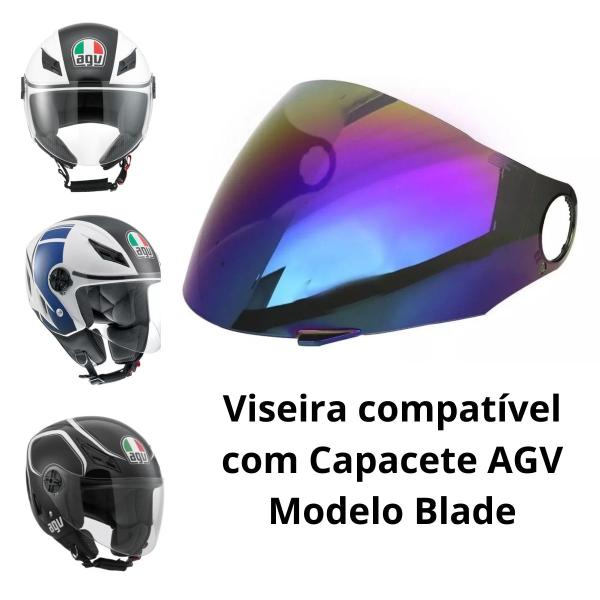 Imagem de Viseira Anti Risco Camaleão Capacete Agv Blade E Fw3 X Open