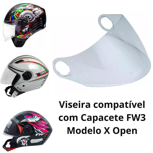 Imagem de Viseira Anti Risco Cristal Capacete Agv Blade e Fw3 X Open