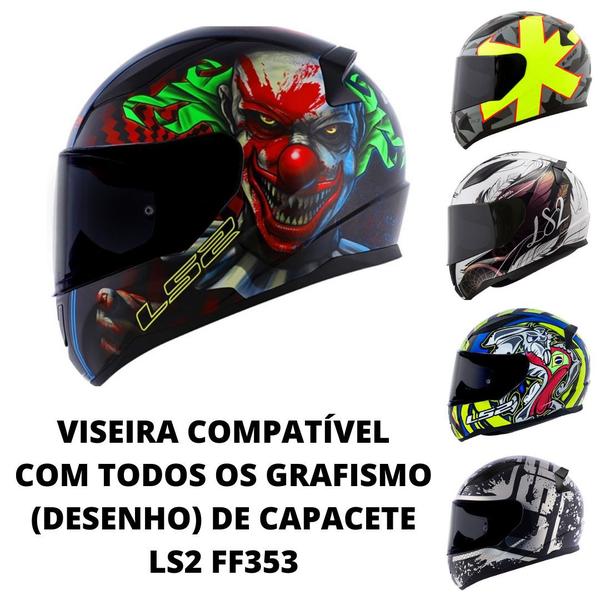 Imagem de Viseira Azul Capacete Ls2 Ff320 FF353 Light Clara Polivisor