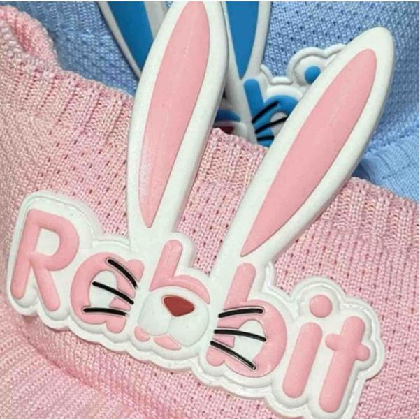 Imagem de Viseira Boné Menina Tricot Rabbit Orelhinha Coelho Criança Fashionista Moda Kids Proteção solar