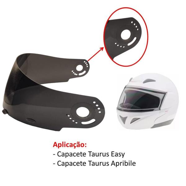 Imagem de Viseira Capacete 1,5Mm Taurus Easy / Apribile Fume