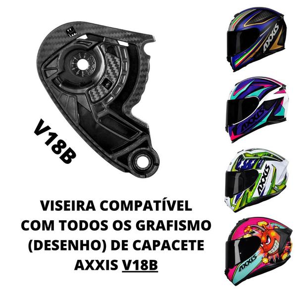 Imagem de Viseira Capacete Axxis Asx V18B Rosa Prata Draken Eagle