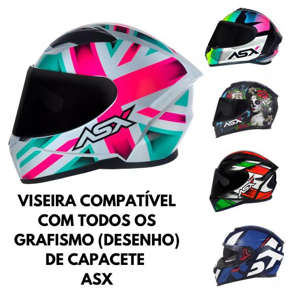 Imagem de Viseira Capacete Axxis V18B Cristal City Segment ParaPinlock