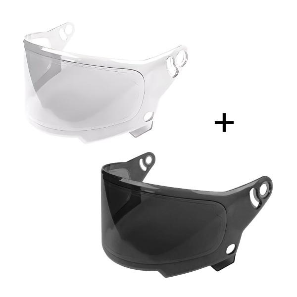 Viseira Capacete Bell Eliminator Cristal Mais Viseira Fume - Visor 1 Imagem de Viseira Capacete Bell Eliminator Cristal Mais Viseira Fume