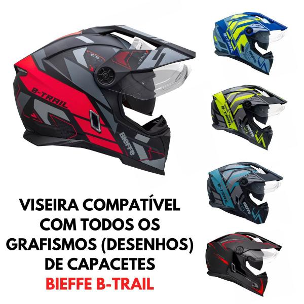 Imagem de Viseira Capacete Bieffe B-Trail BTrail Cristal Transparente