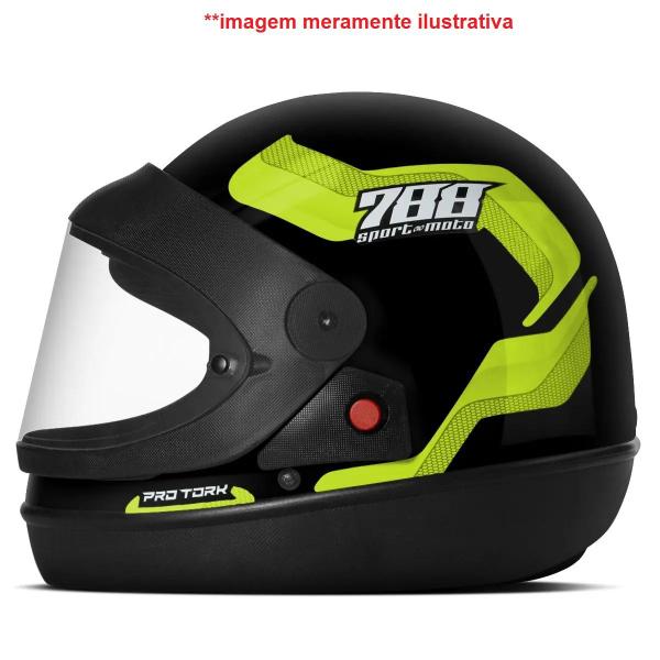 Imagem de Viseira Capacete Cristal Pro Tork New Sport Moto 2mm