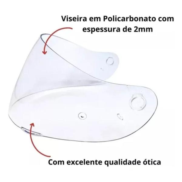 Imagem de Viseira Capacete Fly F7 F8 F9 Lyrical City Cristal ou Fumê