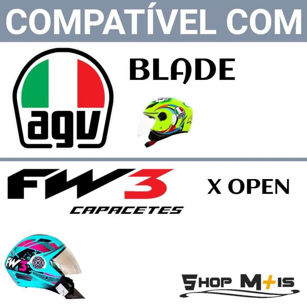 Imagem de Viseira Capacete Fw3 X Open Agv Blade Cores