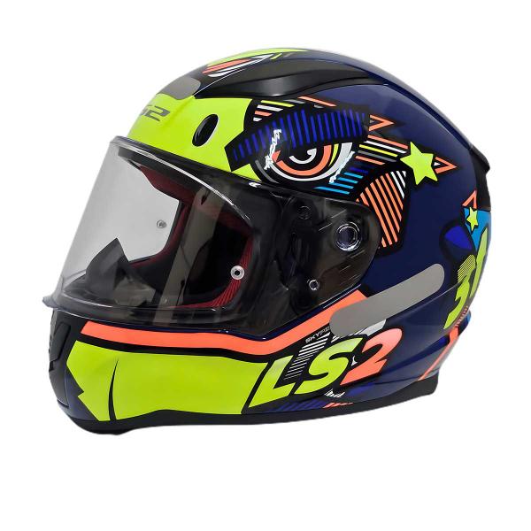 Imagem de Viseira Capacete Ls2 Ff320 Ff353 Ff800 Revo Azul Dia E Noite