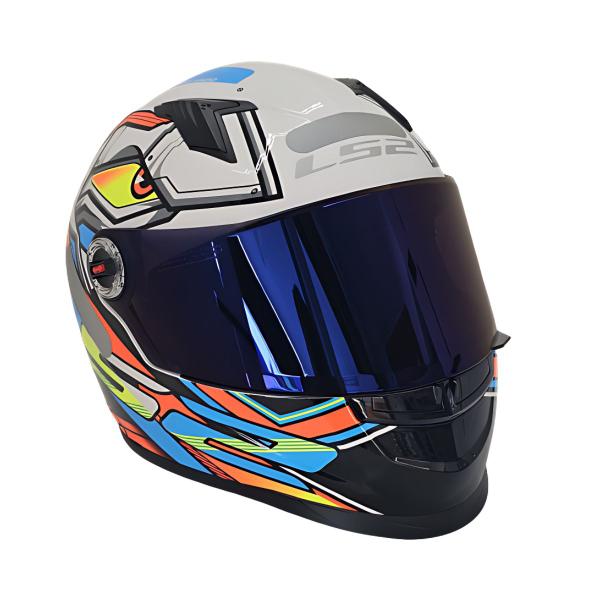 Imagem de Viseira Capacete Ls2 Ff358 Fw3 Gt Helt Strad Azul