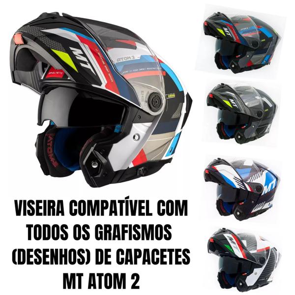 Imagem de Viseira Capacete Mt V35 Atom 2 Sv Camaleao Espelhada