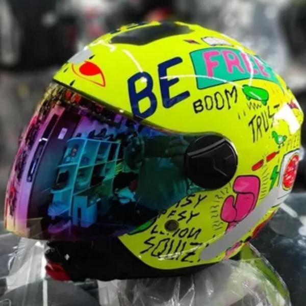 Imagem de Viseira Capacete Norisk Orion Camaleão Original Rainbow Moto.