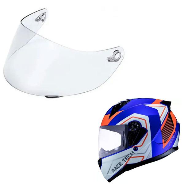 Imagem de Viseira Capacete Race Tech Sector M67 Cristal