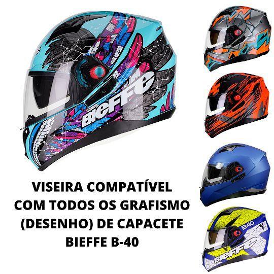 Imagem de Viseira Cristal Capacete Bieffe B40 Anti-embaçante Original