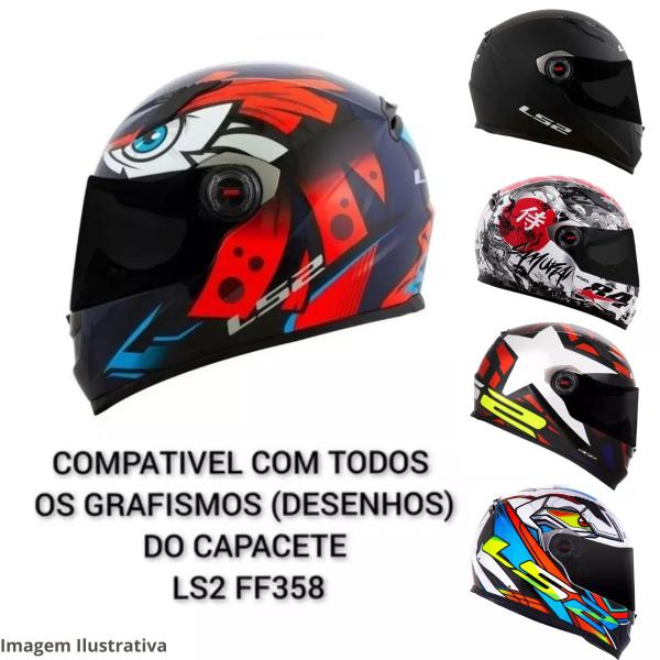 Imagem de Viseira Cristal Polivisor Ls2 Ff358 Ff396 / Fw3 Gt  / Strada