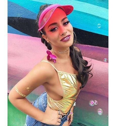 Imagem de Viseira Da Anitta Moda Verao Aba  13 Cm Tiara Transparencia