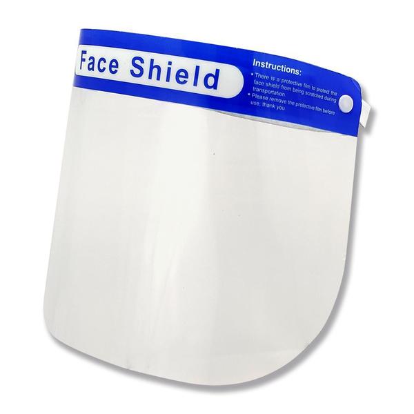 Imagem de Viseira de Segurança Facial de Plástico (Face Shield) - Pacote com 10 unidades