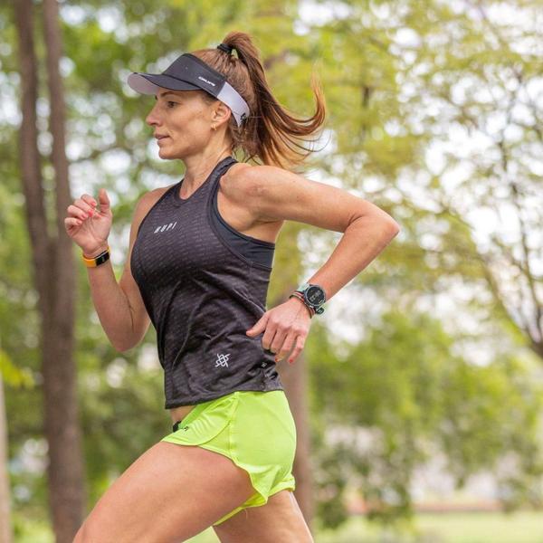 Viseira para Corrida HUPI Tuna Branco e Preto Imagem de Viseira para Corrida HUPI Tuna Branco e Preto