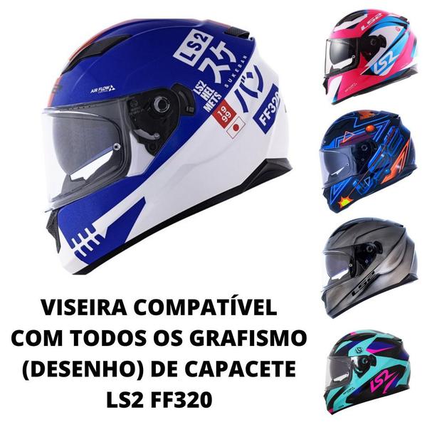 Imagem de Viseira Prata Espelhada Capacete Ls2 Ff320 FF353 Polivisor